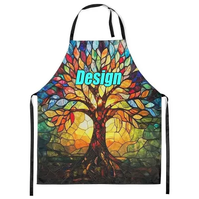 Waterproof Reusable Eco-Friendly Durable Custom Logo Printed Cafe Bar Uniform Bartender Cooking Accessories Kitchen Apron