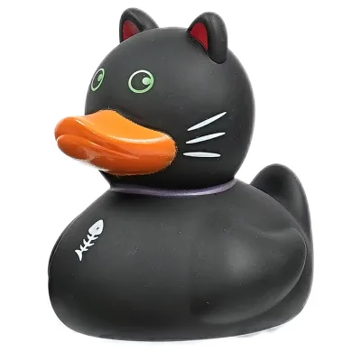 Cute Cat Rubber Duck Bath Toy Kawaii Animal PVC Floating Squeeze Duck for Kids Baby Shower Bath Time Gift Custom Wholesale