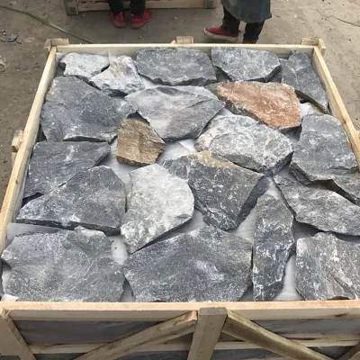 Natural Loose Stone Veneer Ocean Blue Quartzite Flagstone for Wall Cladding