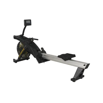 Commercial Fitness Water Rowing Machine Exercise Equipment with Wind Resistance and Steel Construction for Strength Training