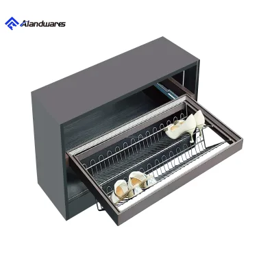 Premium Aluminum Alloy Wall Mount Shoe Organizer Rack Double Damper Track Slider Space-Saving Pull-Out Cabinet Simple Design