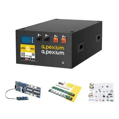 Docan Bluetooth 48V 200A Inverter BMS Batteriefach Easy Assemble Lifepo4 320Ah 304Ah 280Ah Cells Stackable DIY Kits Metal Box