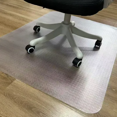 Standard Custom PVC Office Floor Anti Slip Transparent Self Adhesive Printed Chair Mat