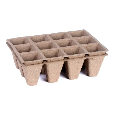 Eco-Friendly Biodegradable 3x4 Cells Nursery Supplies Square Seedling Tray for Garden From Paper Garden