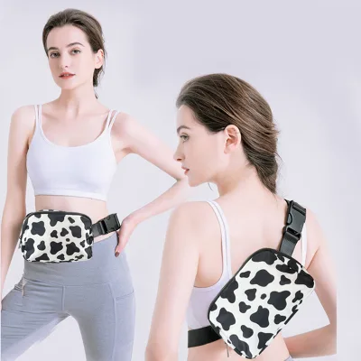 Custom Sports Sling Sport Chest Waist Bag Nylon Zipper Mini  Fashion Belts Crossbody Cycling Waist Bag With Adjustable Straps
