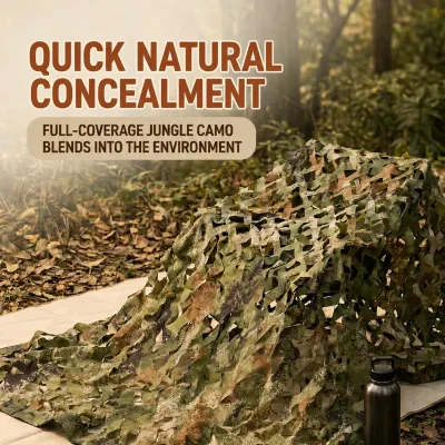 Irregular Pattern Outdoor Concealment Net with Open-Weave Structure and Natural Visual Texture