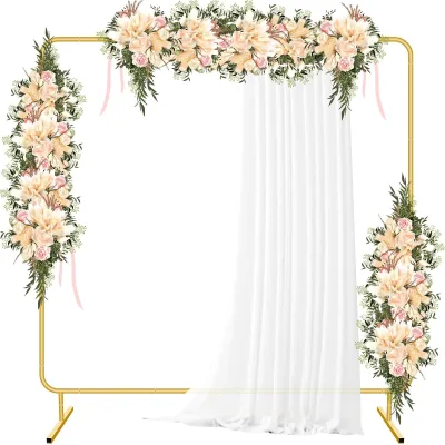Screw-style Adjustable Height Multi-Size Square Arch Bracket Wrought-Iron Frame Weddings Event Decoration Flower-Display Rack
