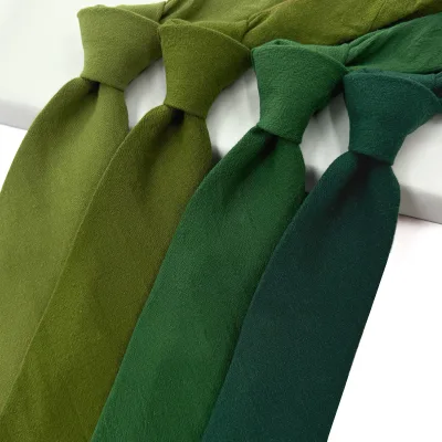 Forever Solid Men's Handmade Plain Cotton Necktie Floral Skinny Slim Custom Tie Pure Custom Neckti Manufacturer
