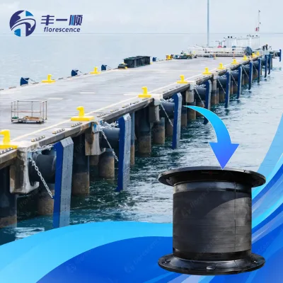 PIANC Compliant Marine Advanced UV Resistant High Shear Resistance Long Service Life Dock Rubber Drum Type Cell Fender System