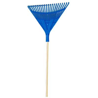 High Quality 30 Teeth Plastic Leaf Rake Garden Hand Tool with Comfortable Handle