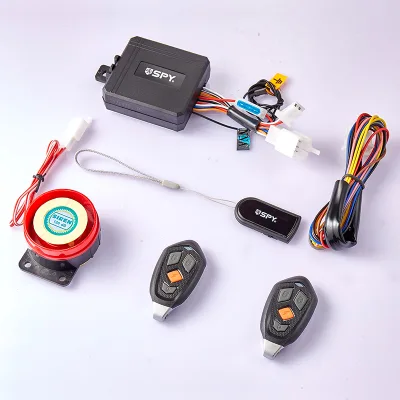 SPY Motorcycle Alarm System with Anti-Theft Remote Start/Stop Engine Waterproof 110dB Siren 100-120m Range CE Certified