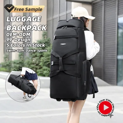 Fast Delivery Large High Quality Shoe Compartment Foldable Rolling Duffel Backpack Bag for Deployment Travel Camping Sports Golf