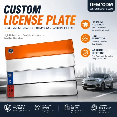 Customized Suitable for Congo Uk Dubai Australian European Front California Florida American Metal Blank License Plate