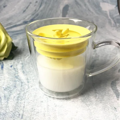 430ML Glass Tea Cup With Silicone Filter Coffee Mugs