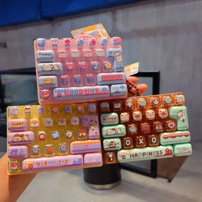 New Design Blind Box Creative Cute 26 Key Mechanical Keyboard Stress Reducing Toy Key Vinyl Neutral Children's Promotional Toy
