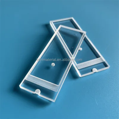 High Purity Fused Quartz Plate Custom Drilled Holes Heat Resistant Polished Surface 1-5mm Wall Thickness SiO2 Quartz for Lab Use