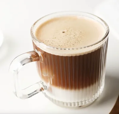 Glass Mug with Lid and Spoon 340ml Heat-Resistant Coffee Cup with Handle for Hot/Cold Beverages BPA Free & Reusable