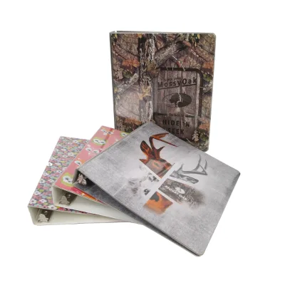 Customized 1 Inch Mini A4 Size 3 Ring Binder Popular Hardcover PVC File Folder with Logo Printing UV Promotional Supplies