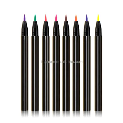 2023 Hot Sales 8 Colors Black Color Gel Liquid Eyeliner Pen Without Logo