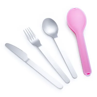 Camping Set of Picnic Travel Cutlery Set with case Ensemble Des Couverts 3 in 1 Portable Fork Spoon Knife Set