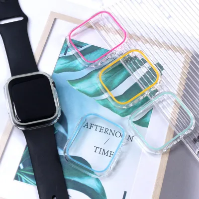 Luminous Mould New Design Pc armor Shockproof Watch case Iwatch 8 9 Ultra 49 Transparent Hollow for apple Watch Display