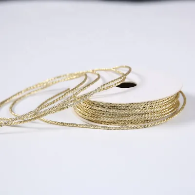Wholesale Custom Fashion Gift Box Decorative Gold Cord Twine Rope Christmas Wedding Wrapping DIY Craft Cord