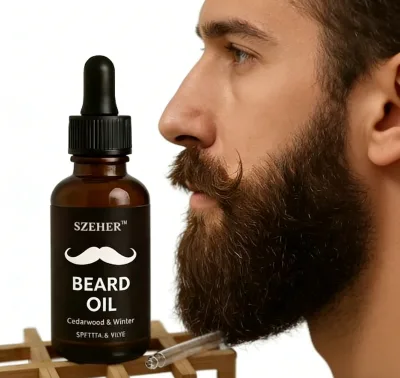 Hot Sale Natural Vegan Soothing Moisturizing Men's Hair Nursing Facial Beard Oil Grooming Kit