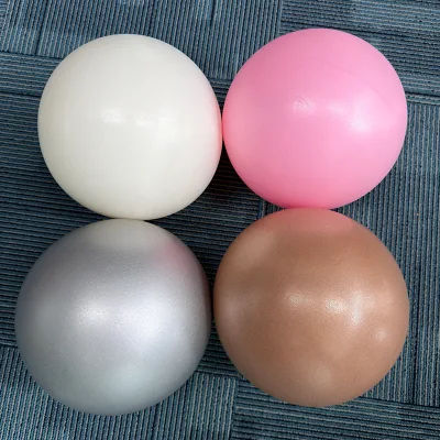 Custom Logo 25cm 150g Matte Thickened Soft Brown White Beige PVC Mini Small Exercise Yoga Pilates Ball for Pilates Studio