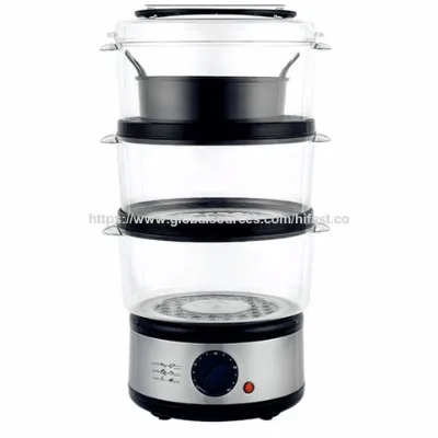 Electric Food Steamer with 0.5L Rice Bowl 3L 3layers