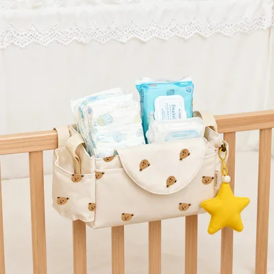 Baby Stroller Hanging Storage Bag Large Capacity Oxford Material Baby Travel Diaper Portable Mommy Bag