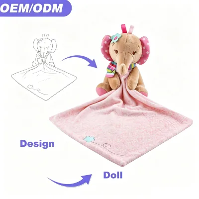 OEM High Quality Ultra-Soft Plush Comfort Blanket Stress Relief Gift for Kids Wholesale Stuffed Animal Toys PP Cotton Filling