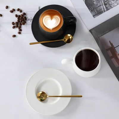 Simple Solid-color Bone China Tumbler Contemporary Design Restaurant Home Use Back to School Gift Breakfast Milk Coffee Jiale