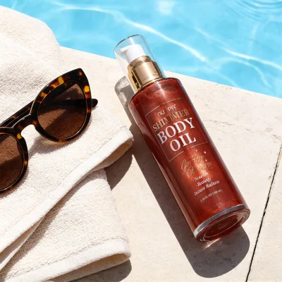OEM ODM Private Label 100ml Four Colors Shimmer Body Oil Glow Golden Luminous Body Oil for Party Dating