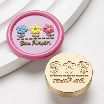 Wax Seal Stamp Heads Brass Wax Seal Stamp Heads, Delicate Layered Carving Texture Craft Brass Seal Stamp Tips Wax Stamp