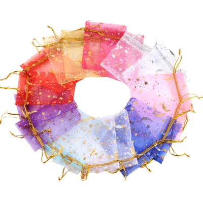 Colorful Storage Star Moon Organza Bag