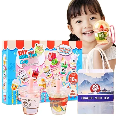 2025 New Model Handmade Single Wall Milk Tea Cup DIY Educational Pretend Play Toy for Girls Aged 6+ Perfect Birthday Gift