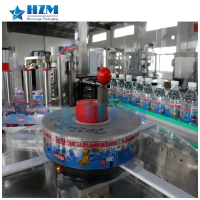 Automatic 15000BPH 1000ml Plastic Glass Bottle Rotary BOPP Hot Melt Glue Sticking Wrapping and Labeling Machine