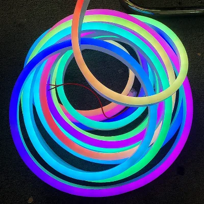 Waterproof Rgb Magic Color Led Neon Light 5m Flexible Soft Rope Strip High Brightness for Bedroom Living Gaming Room Party