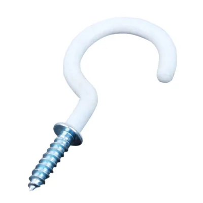 Hot Sale Multi-purpose Coating High Quality Wall Hooks Plastic Screw-In Ceiling Hooks Cup Hanger