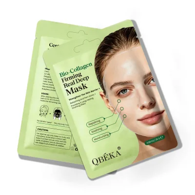 QBEKA Customized Centalla Plant Extract Facial Mask Hyaluronic Acid Nourishing Moisturizer Pore Shrinking Firming Lightening