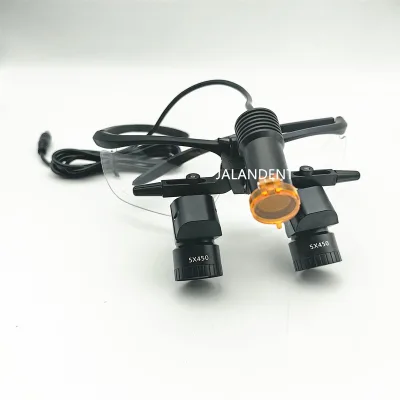 High  Intensity  5X Dental LED Loupes  Headlight with Metal Box Packaging Dental Surgical Loupes