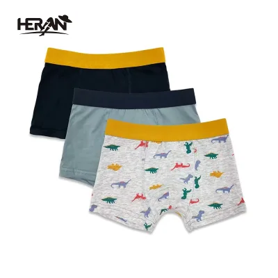 Hot Sale New Design Korean Children's Underwear Prints Boxer Shorts Cotton Boys Underwear for 1-13 Years Old