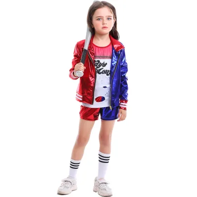 Wholesale Halloween Wicked Witch Dress for Kids Vampire Halloween Costume Scarlet Witch Dress Girls