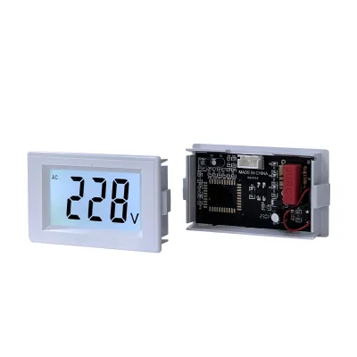 Digital Display Voltmeter D85-20 Two Wire Direct LED Digital Display Volt Voltage Meter Digital AC Voltmeter AC 0-500VWith Wires