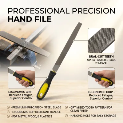 New Arrival Industrial Grade High Carbon Steel Hand File Round Flat Half Round Triangle Metal File Multifunctional Grinding Tool