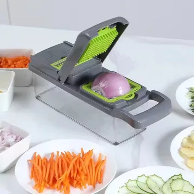 Commercial Stainless Steel Vegetable Chopper Easy-to-Use Slicer Cutter with Safe Features for Food Preparation