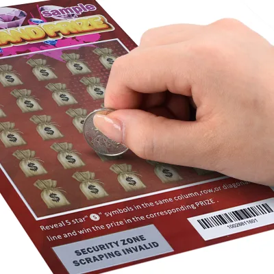 Hot Selling Custom Sizes Durable Lottery Card Tickets for Lottery Draws and Promotions