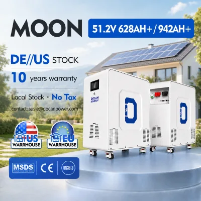 Solar Storage Battery MOON 51.2V 32kWh 48kWh Lithium Iron Phosphate Battery With Fire Extinguisher Europe Stock Whole House ESS