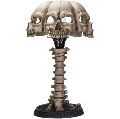 Creative Resin Halloween Skull Table Lamp Halloween Party Decoration Ornament Luminous Skull Lamp
