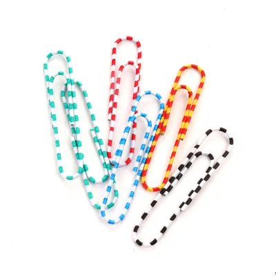 Zebra Color Paper Clips, 33mm, Assorted Vinyl Jumbo 100pcs Paper Clips Per Box for Simple Restocking